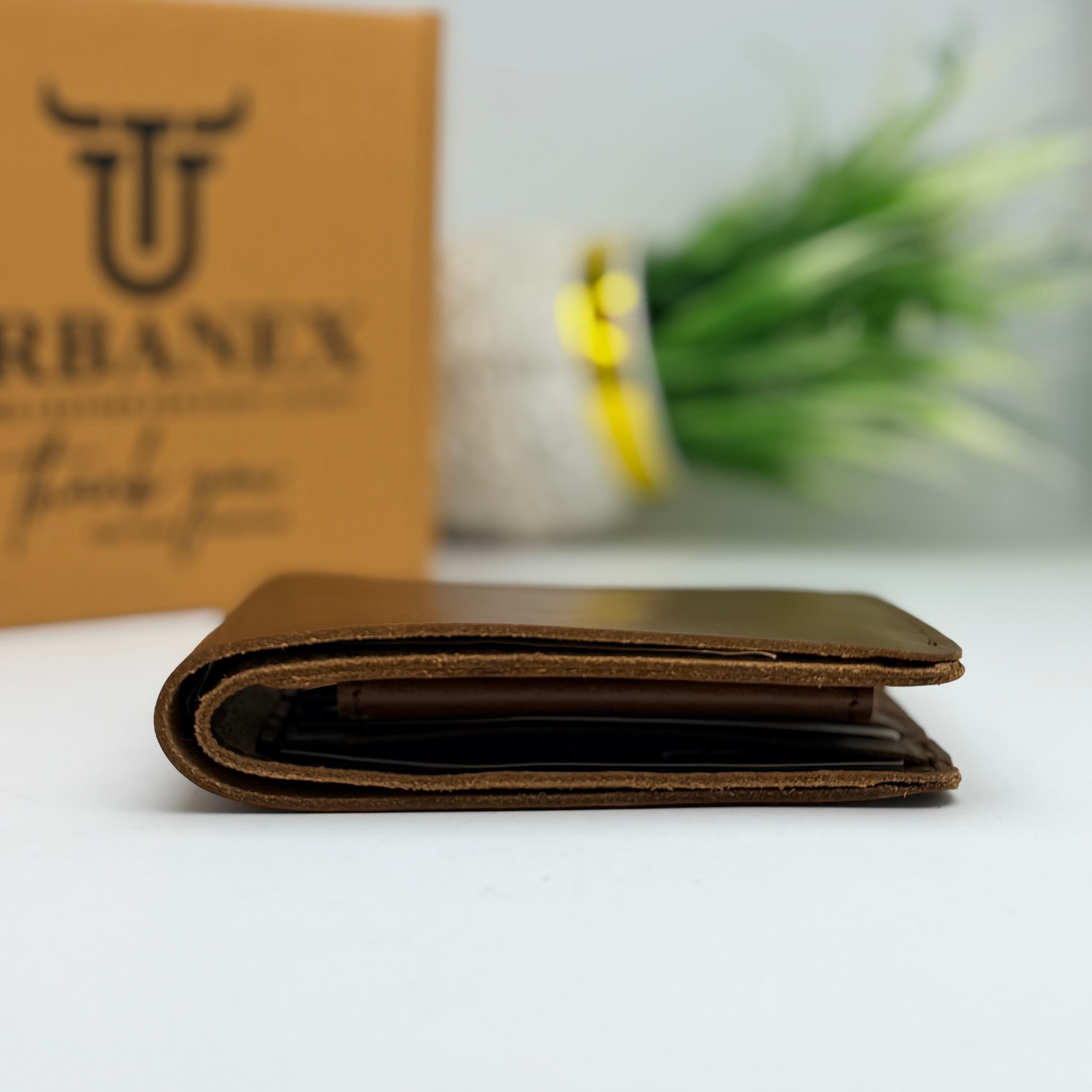 Urban Heritage Crazy Horse Leather Wallet with Coin Pocket