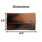 CrocElite Trifold Leather Wallet