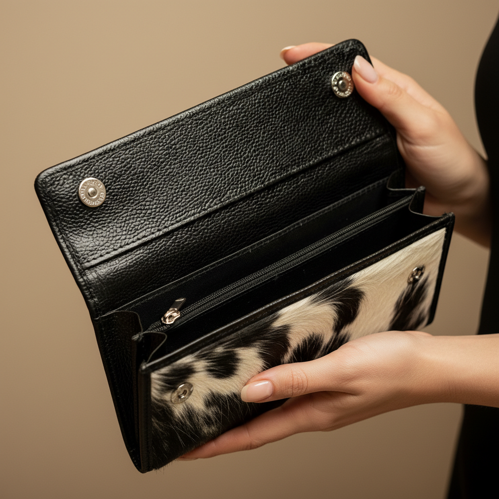 Urbanex Hair On Goat Skin Clutch for Women