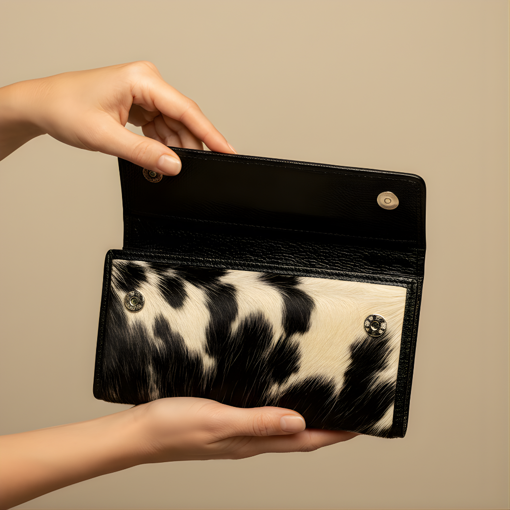 Urbanex Hair On Goat Skin Clutch for Women
