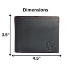 Red Edge Bifold Leather Wallet