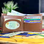 Slim Leather Credit Card Holder – Compact Bifold Wallet for Daily Use