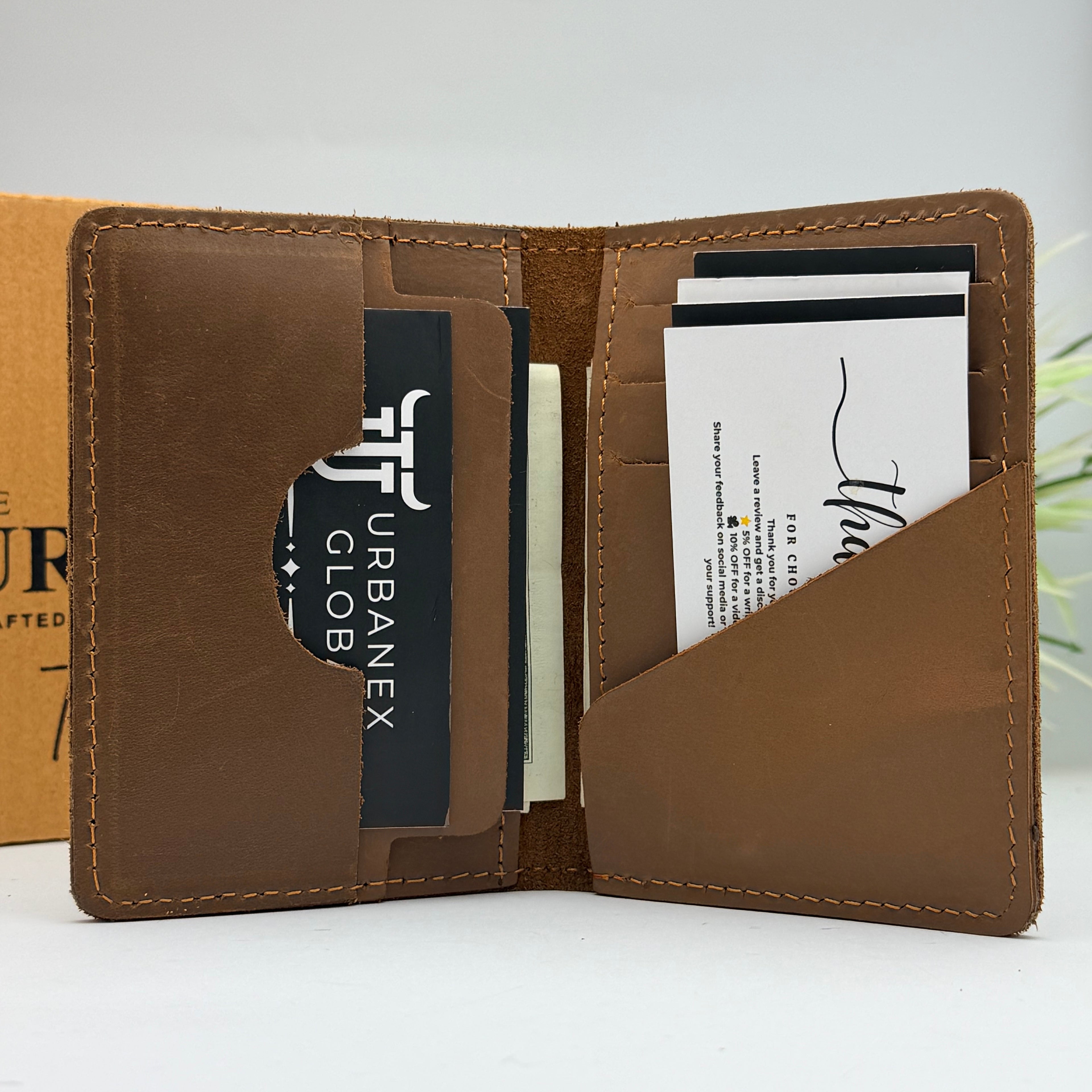 Urban Explorer Crazy Horse Leather Bifold Card Holder