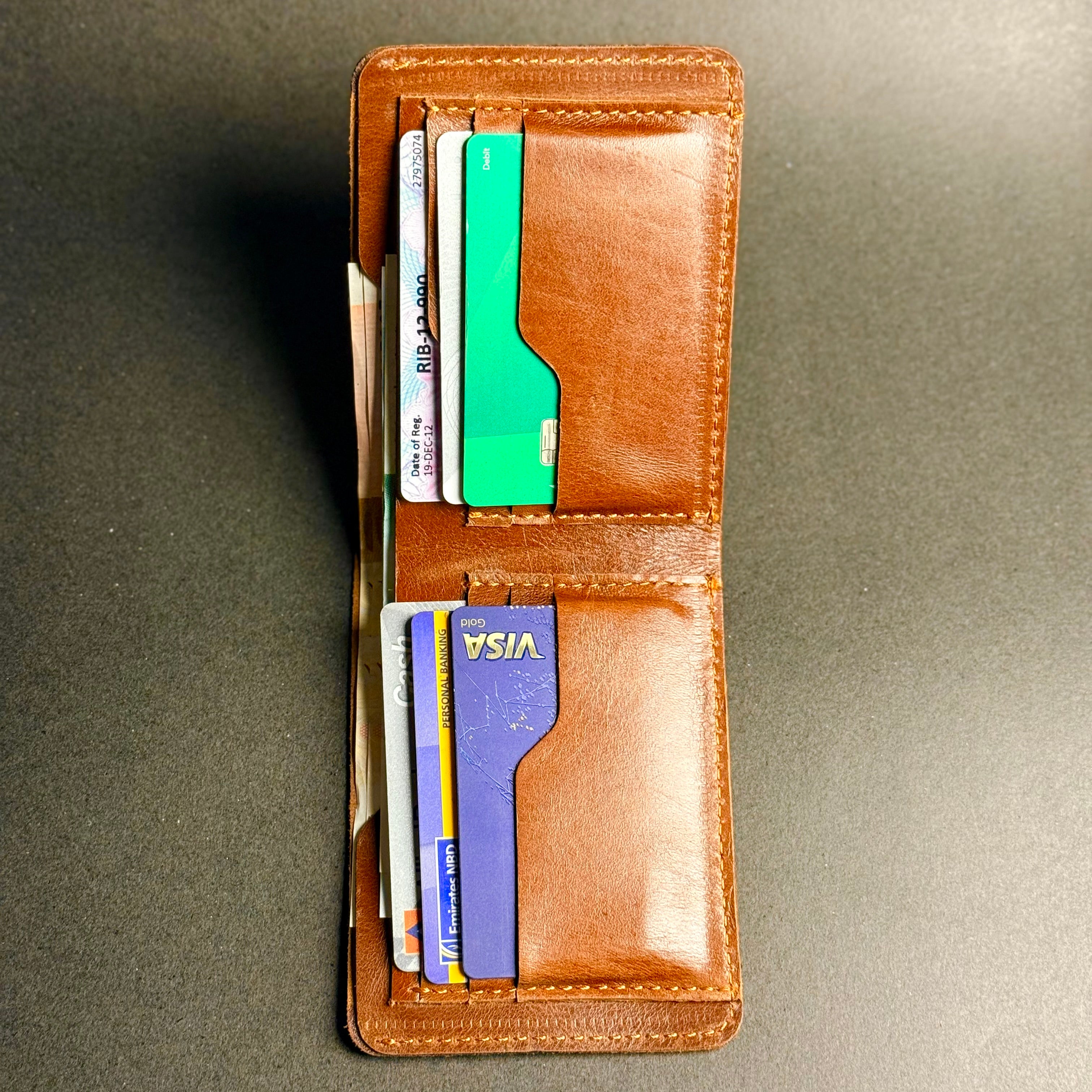 Classic Flex Cowhide Leather Bifold Wallet | Lightweight & Soft