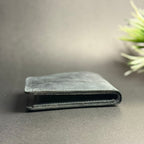Rugged Edge Cowhide Leather Bifold Wallet | Smoke Black