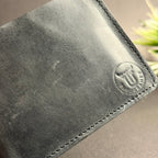 Rugged Edge Cowhide Leather Bifold Wallet | Smoke Black