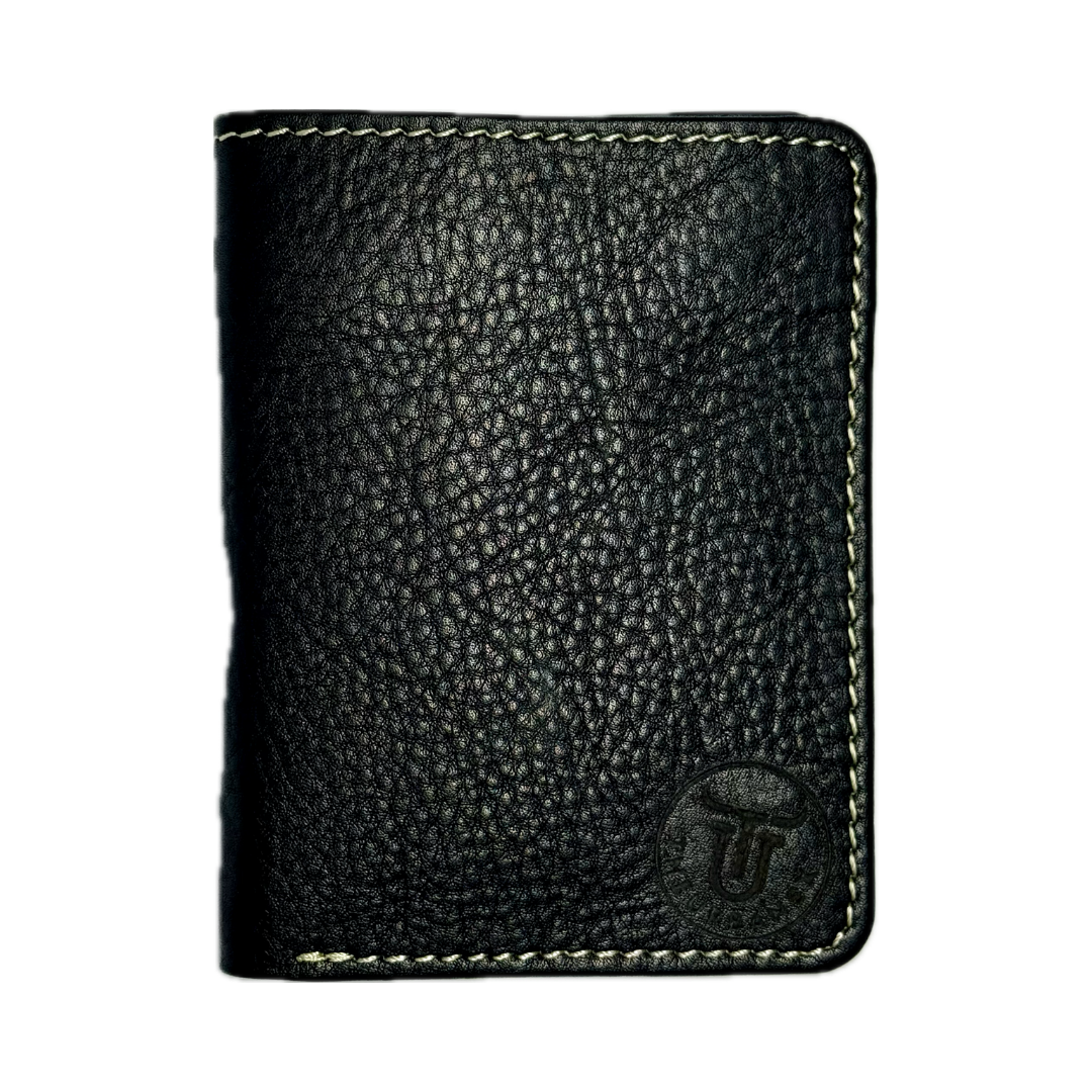Slim Genuine Cow Leather Card & Cash Holder