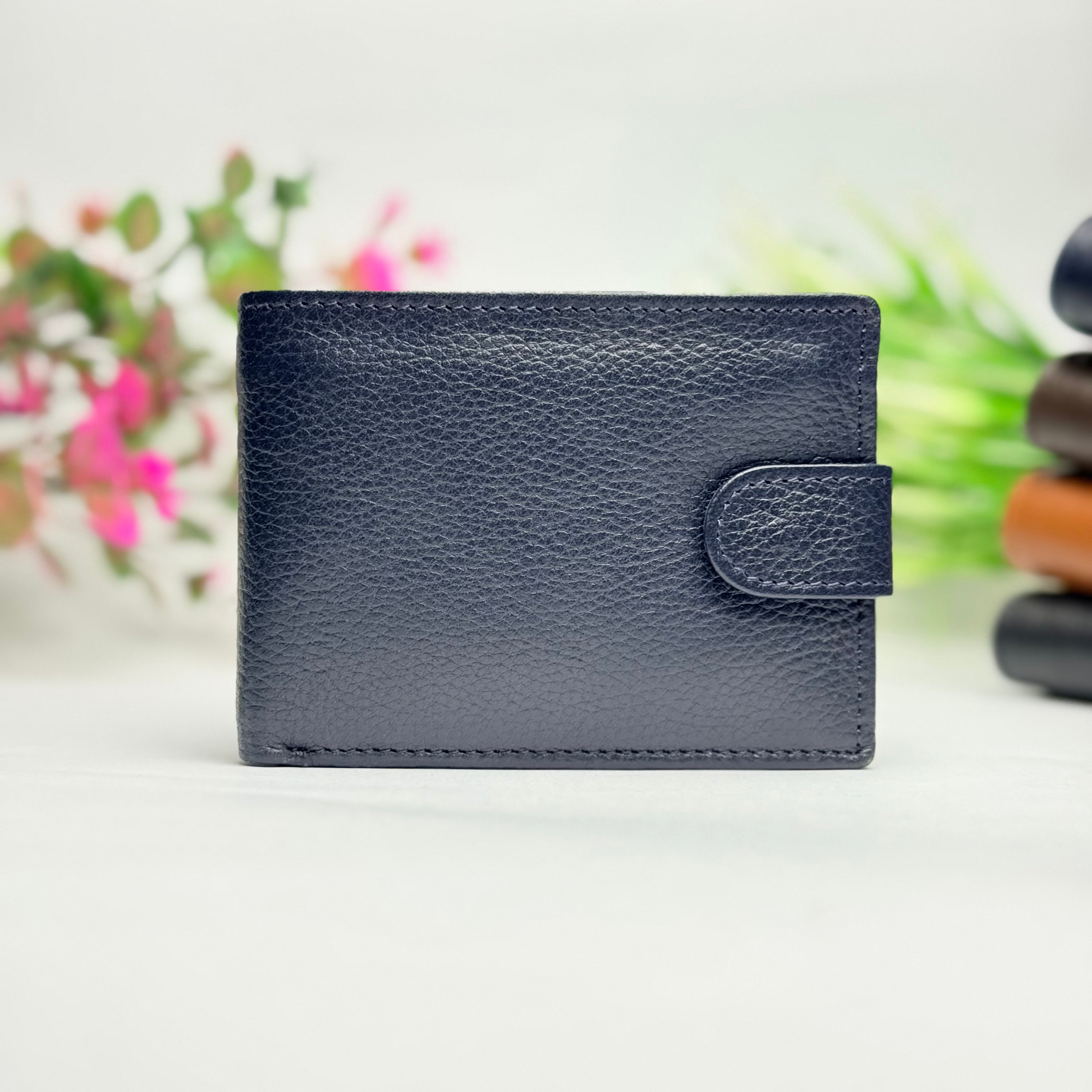 Urban Vault Cowhide Leather Button-Closure Wallet