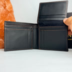 Red Edge Bifold Leather Wallet