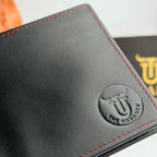 Red Edge Bifold Leather Wallet