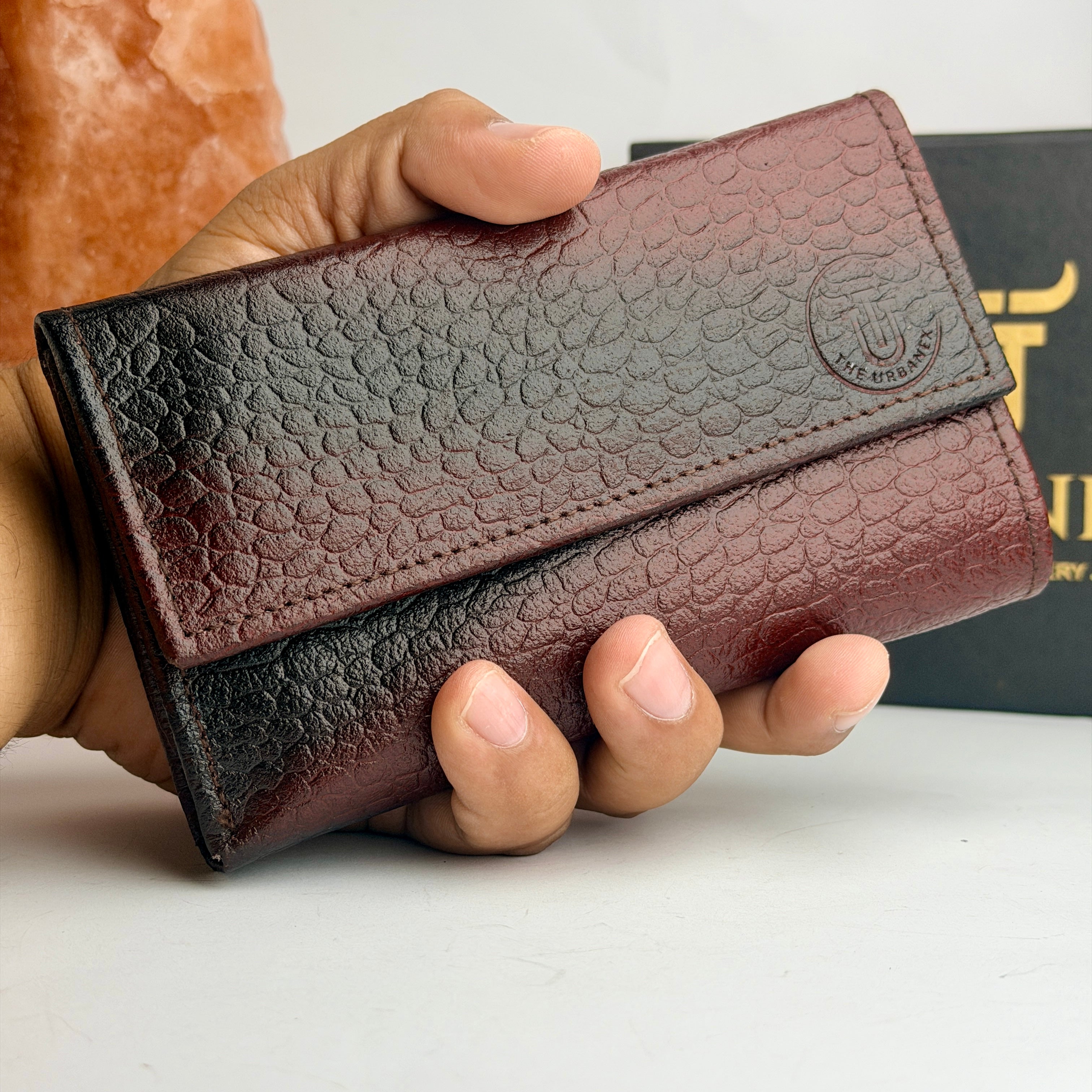 CrocElite Trifold Leather Wallet