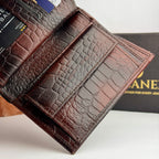 CrocElite Trifold Leather Wallet