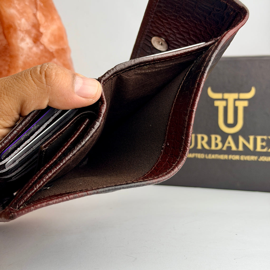 CrocElite Trifold Leather Wallet