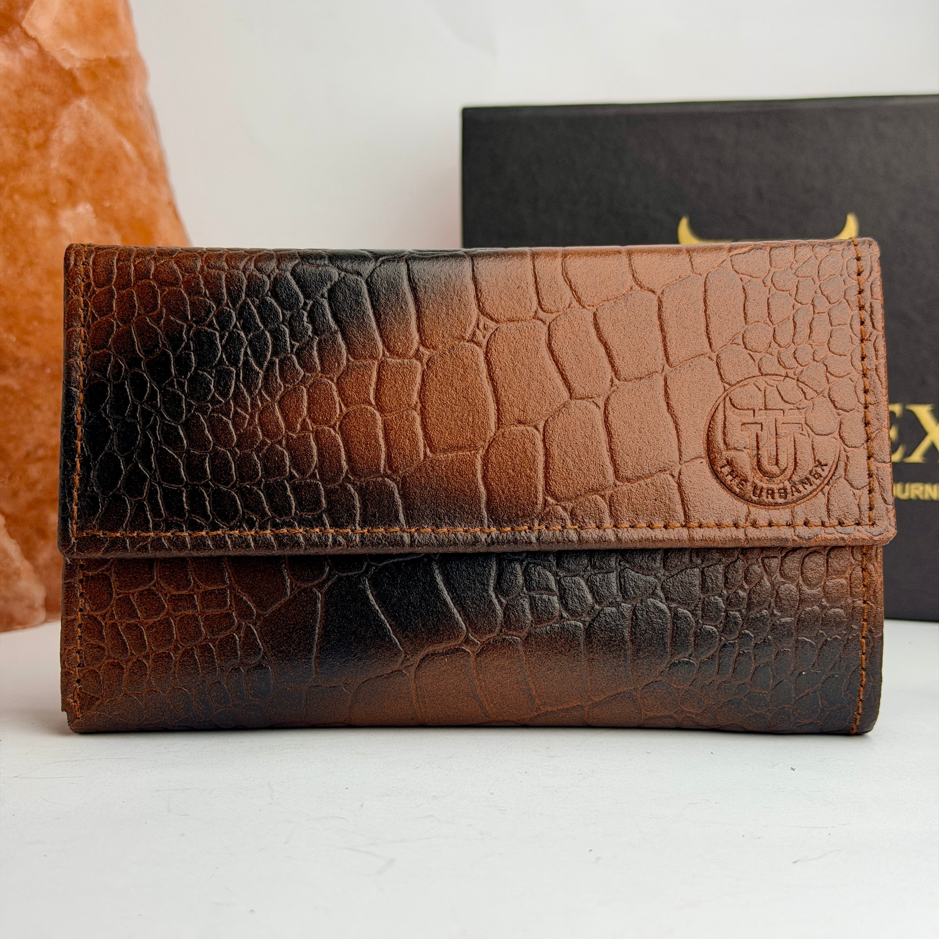 CrocElite Trifold Leather Wallet