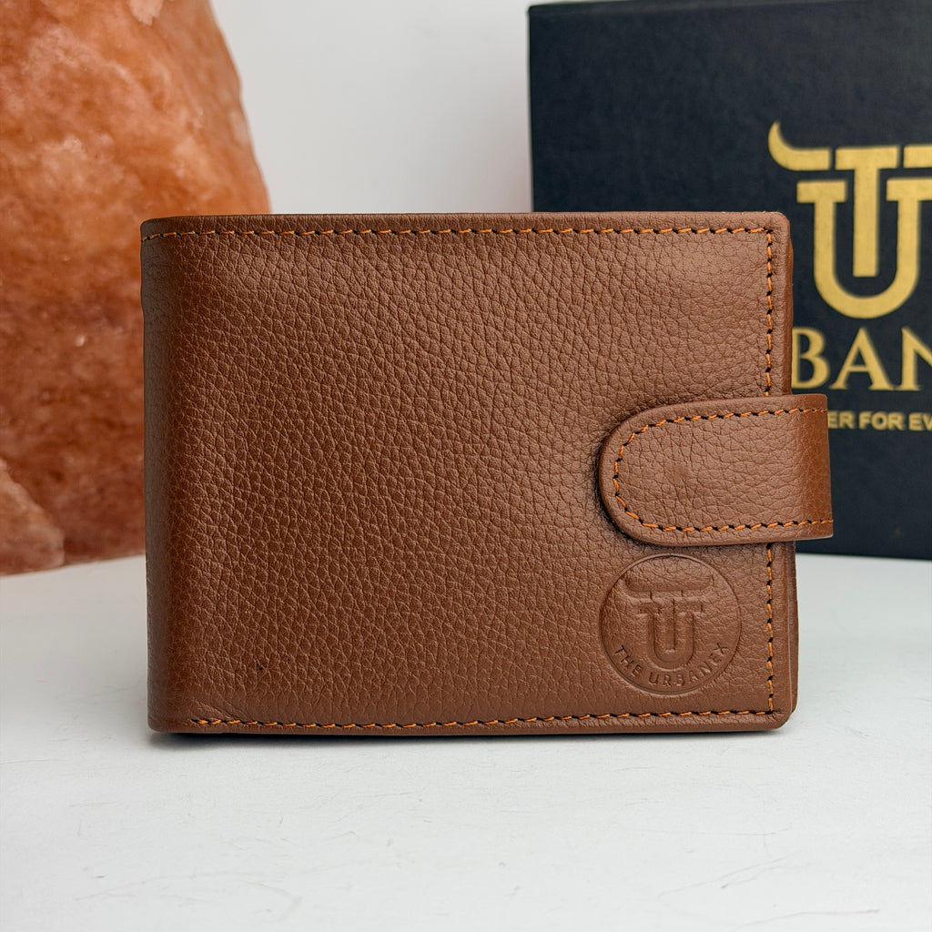 Urban Vault Button Closure Leather Wallet
