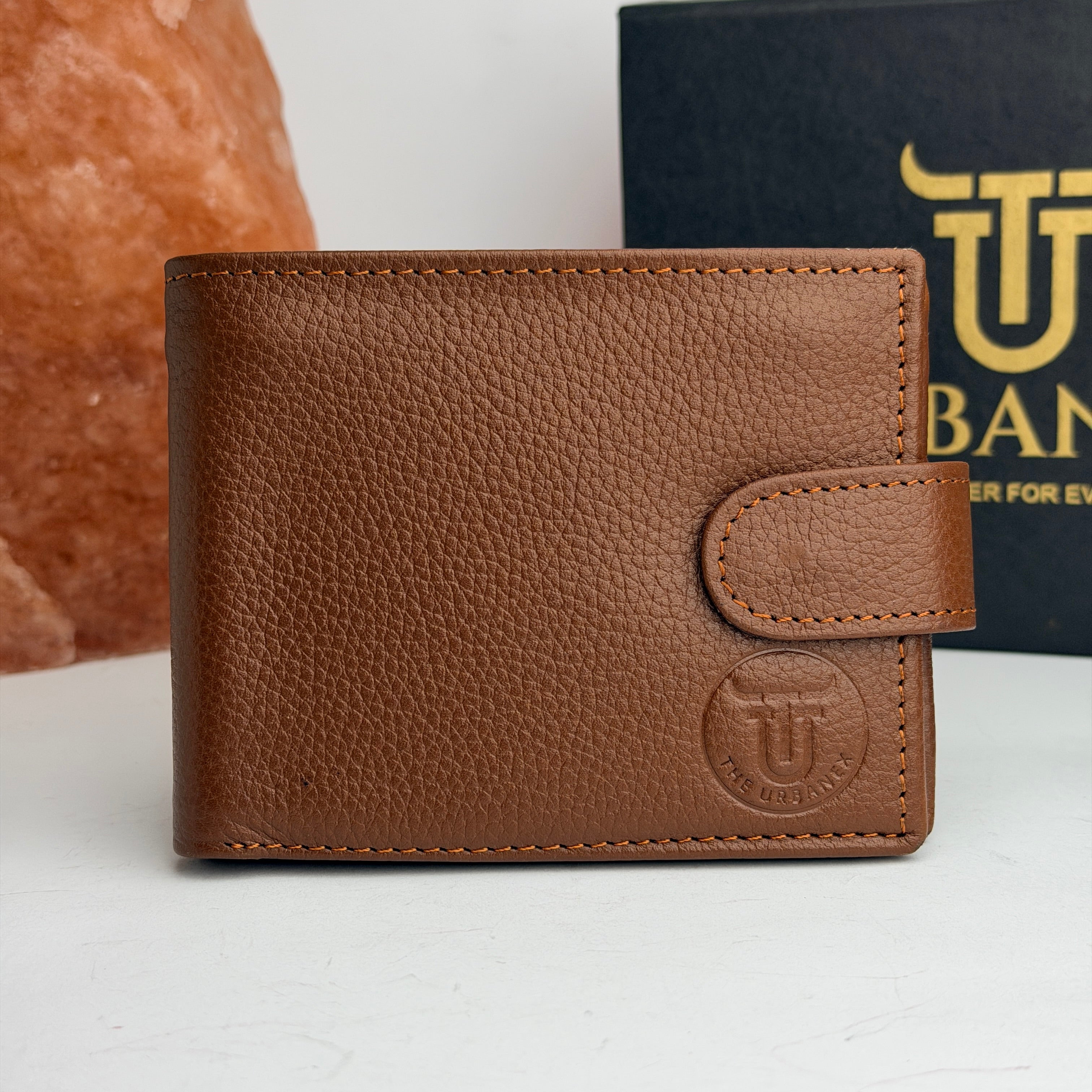 Urban Vault Button Closure Leather Wallet