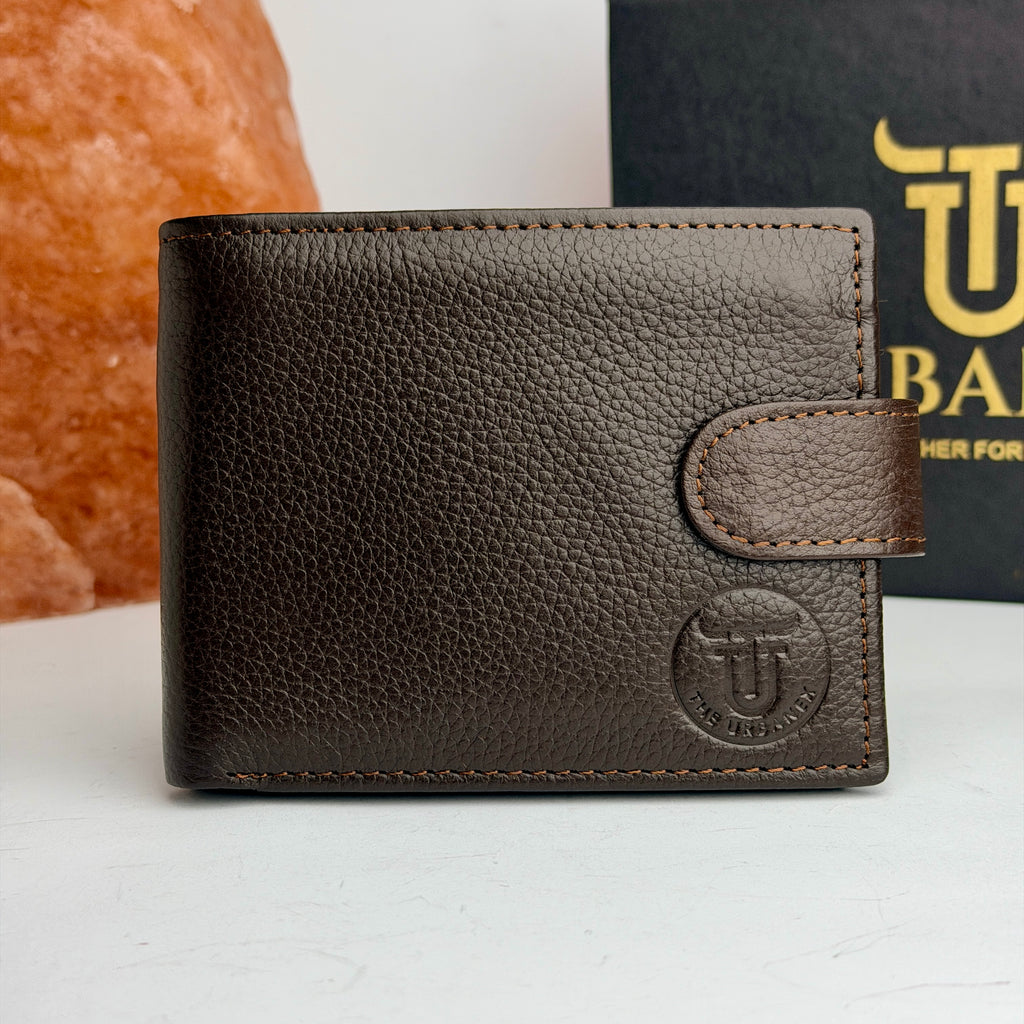 Urban Vault Button Closure Leather Wallet