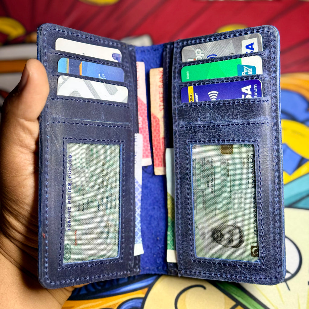 Royal Edge Cow Leather Slim Long Wallet
