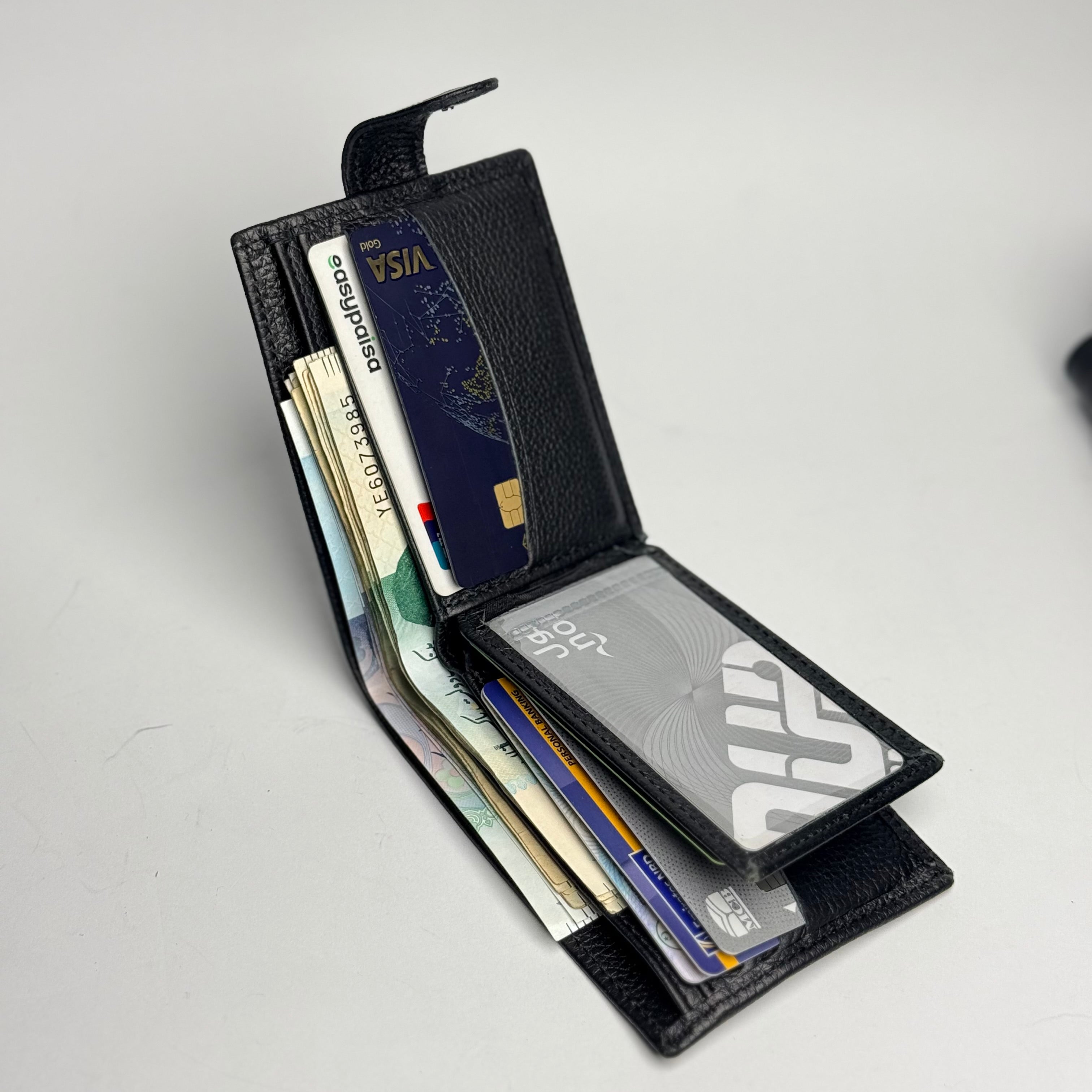 Urban Vault Cowhide Leather Button-Closure Wallet