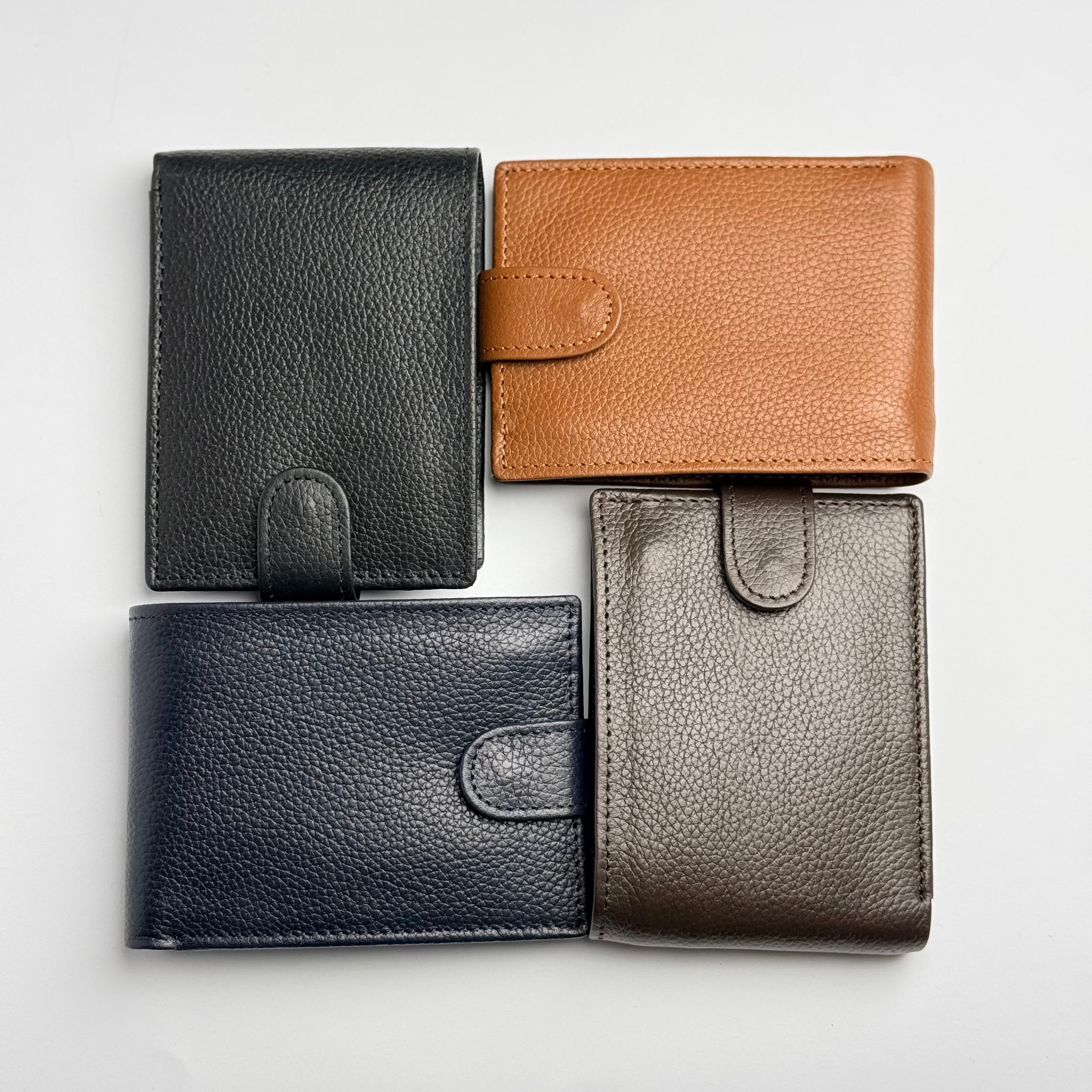 Urban Vault Cowhide Leather Button-Closure Wallet