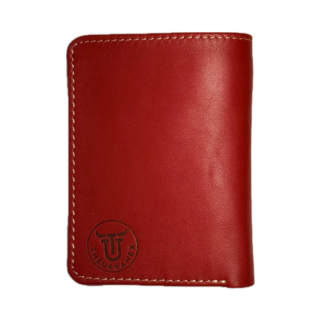 Slim Genuine Cow Leather Card & Cash Holder