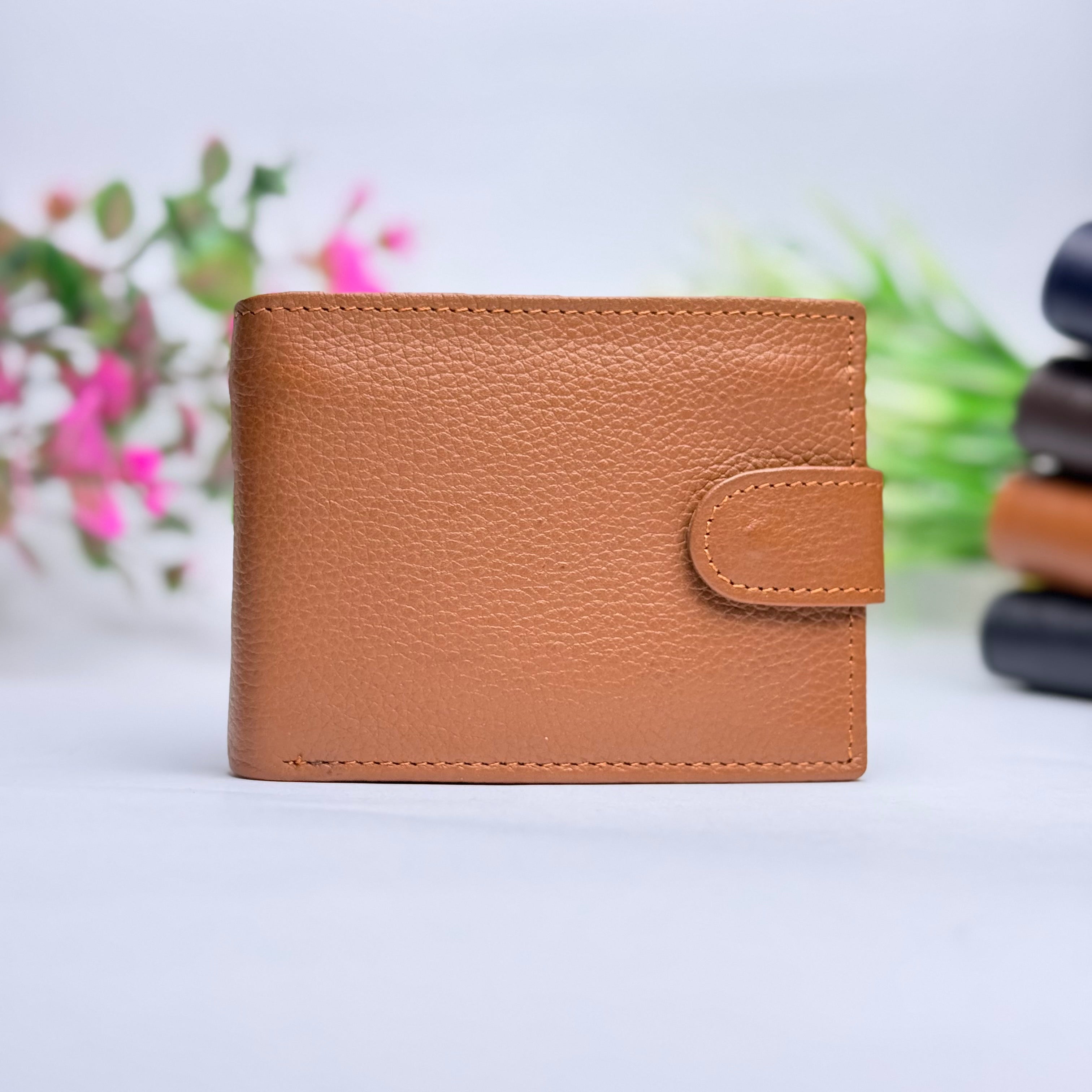 Urban Vault Cowhide Leather Button-Closure Wallet