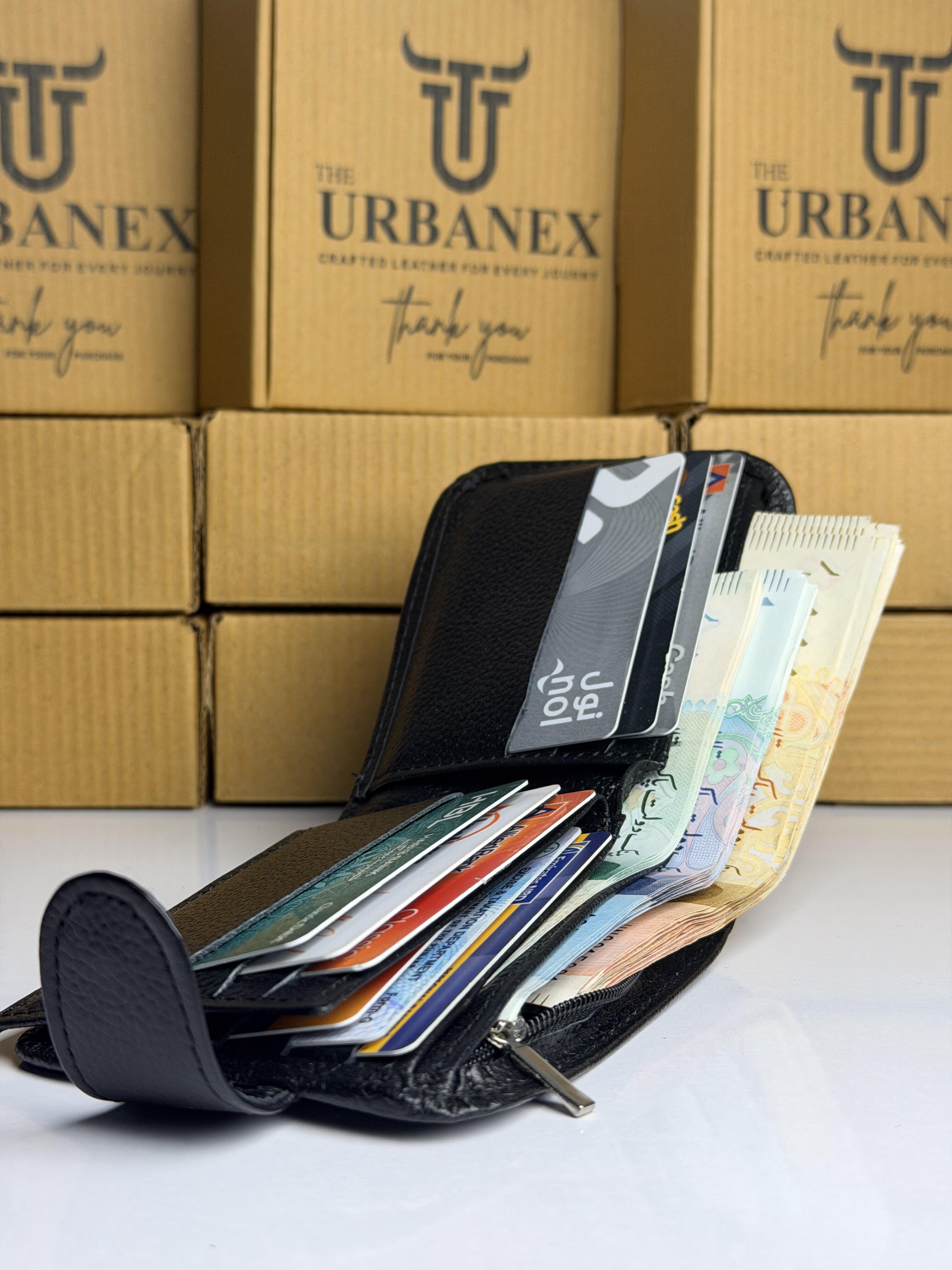 Urbanex Button Closure Leather Wallet