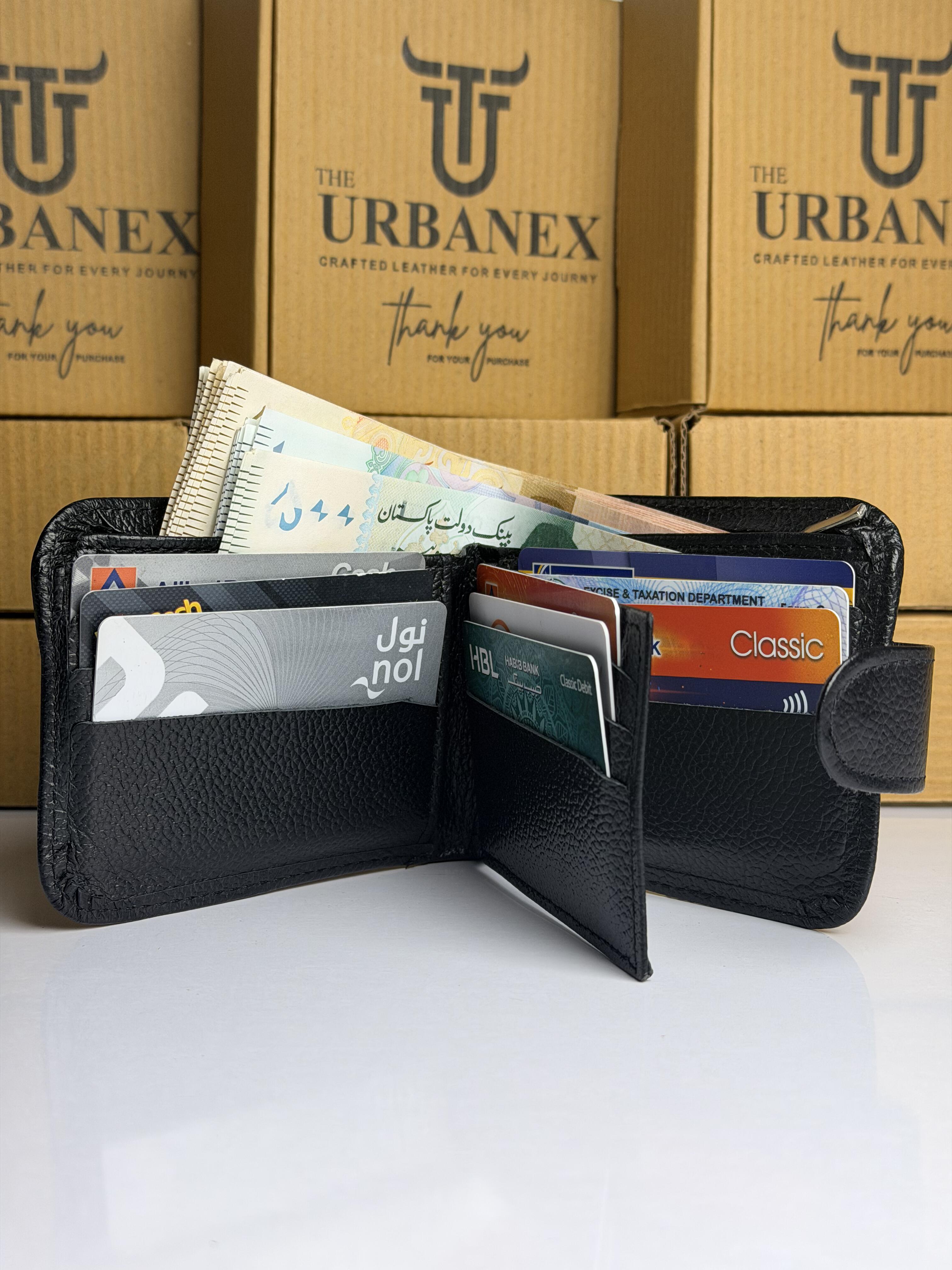 Urbanex Button Closure Leather Wallet
