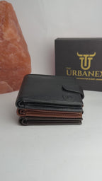 Urban Vault Button Closure Leather Wallet